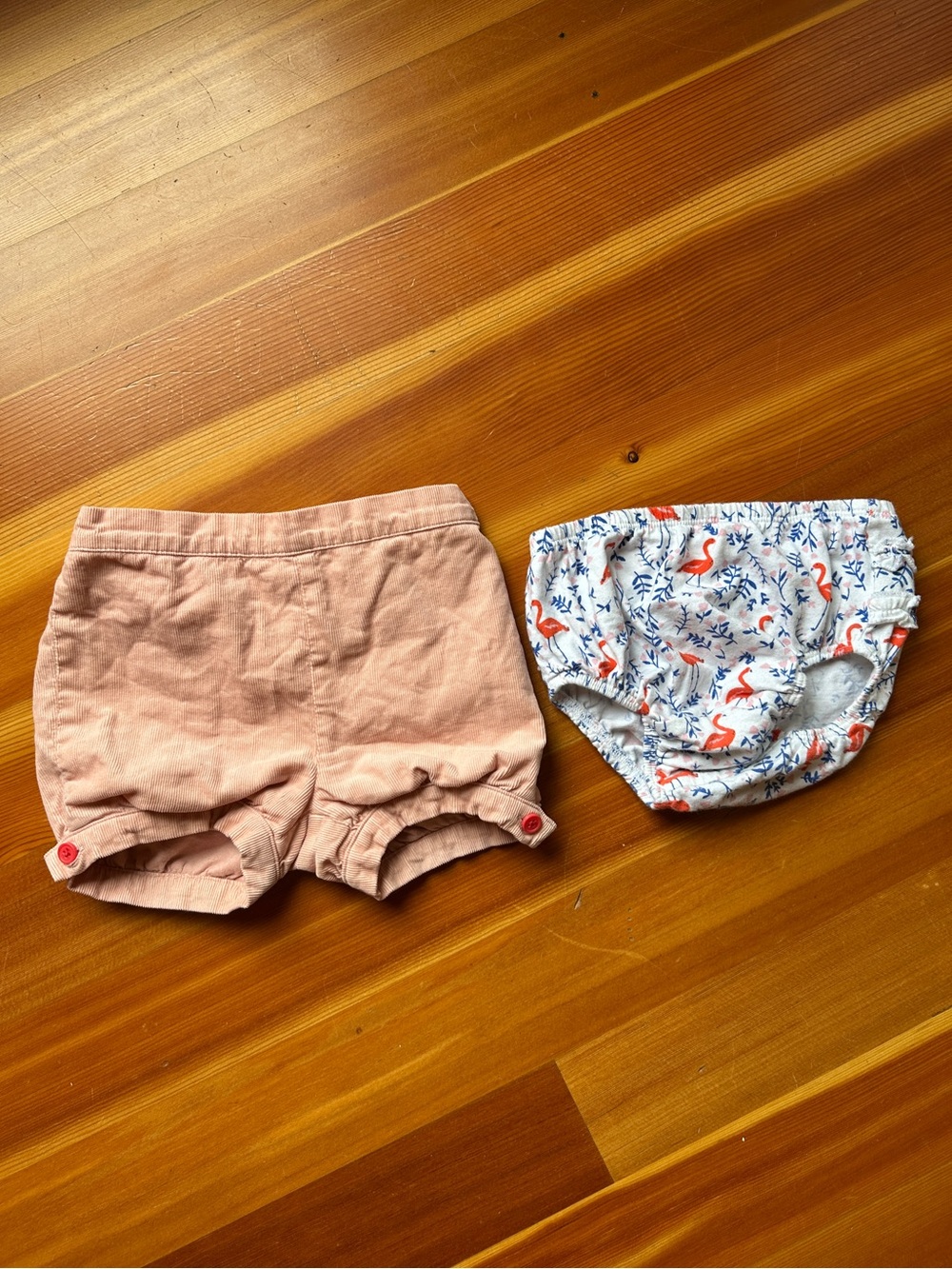 Baby Boden Floral Corduroy Shorts & Bloomers 6/12mo bundle